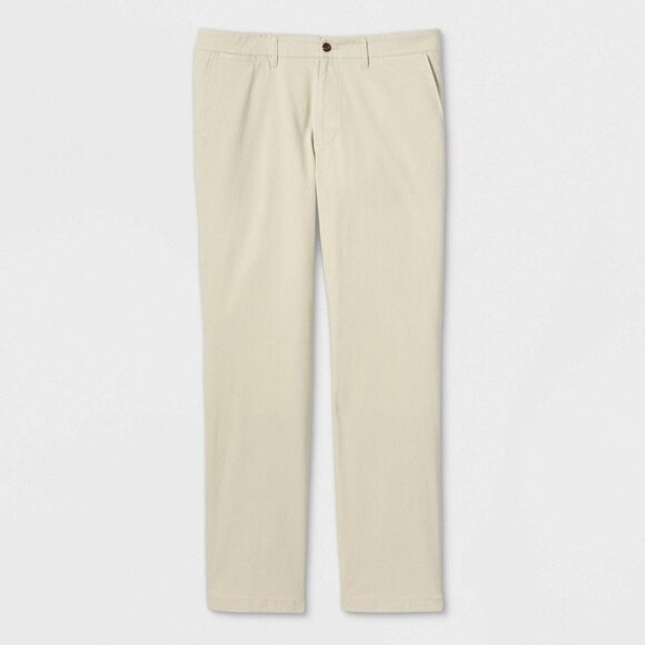 Goodfellow & Co Mens Hennepin Straight Chino Pants Ivory Sz 50x34 - Picture 1 of 3